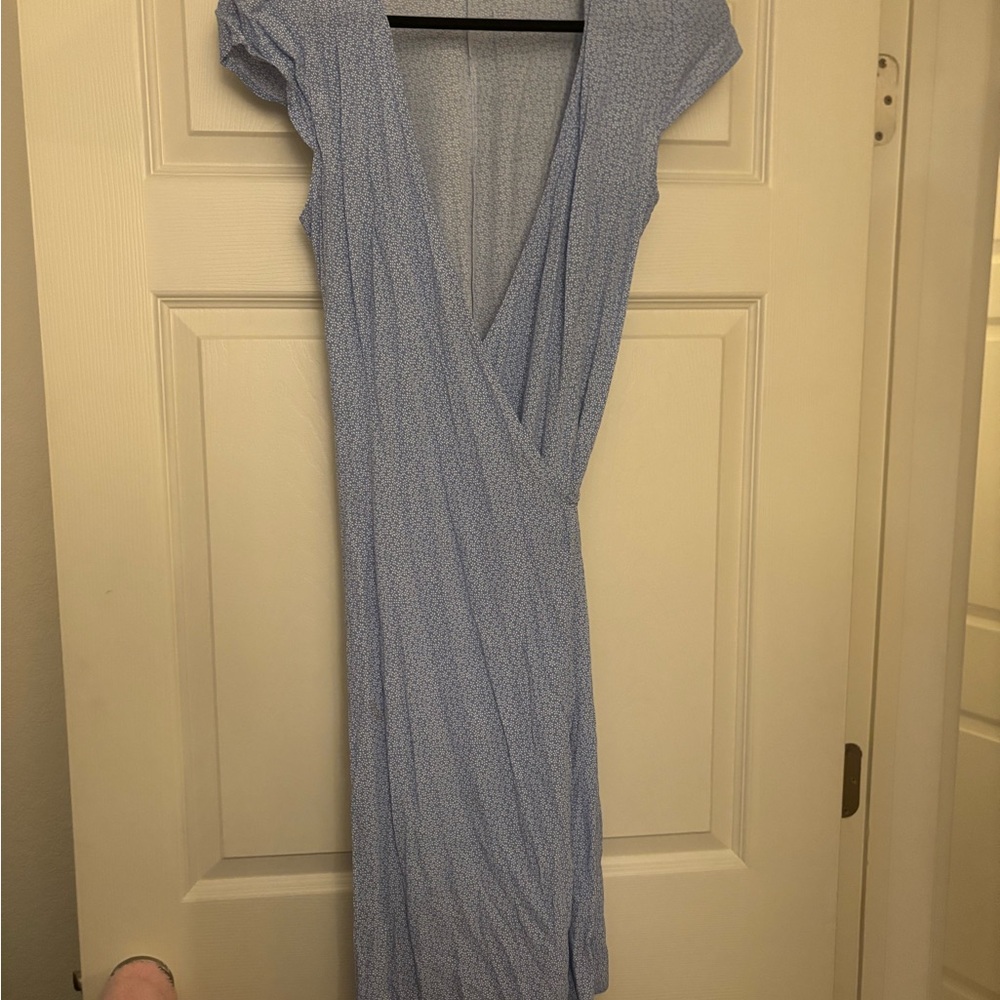 Brandy Melville Blue Sheath Dress with Flutter Cap Sleeves